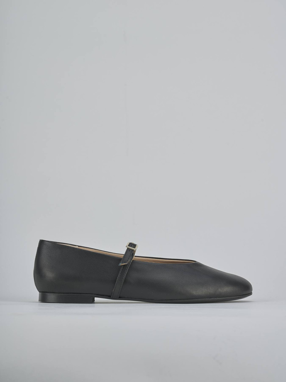 Ballerine tacco 1cm pelle nero