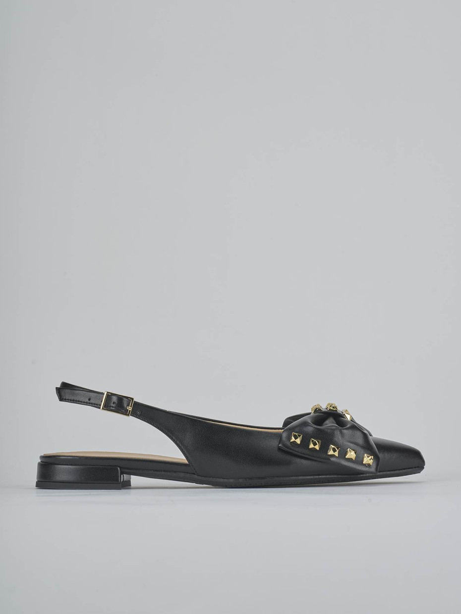 Ballerine tacco 2cm pelle nero