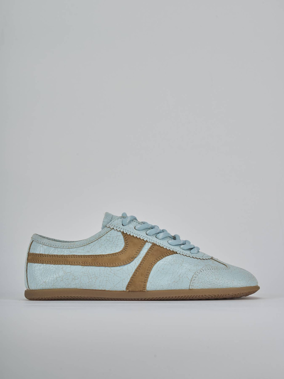 Sneakers pelle azzurro