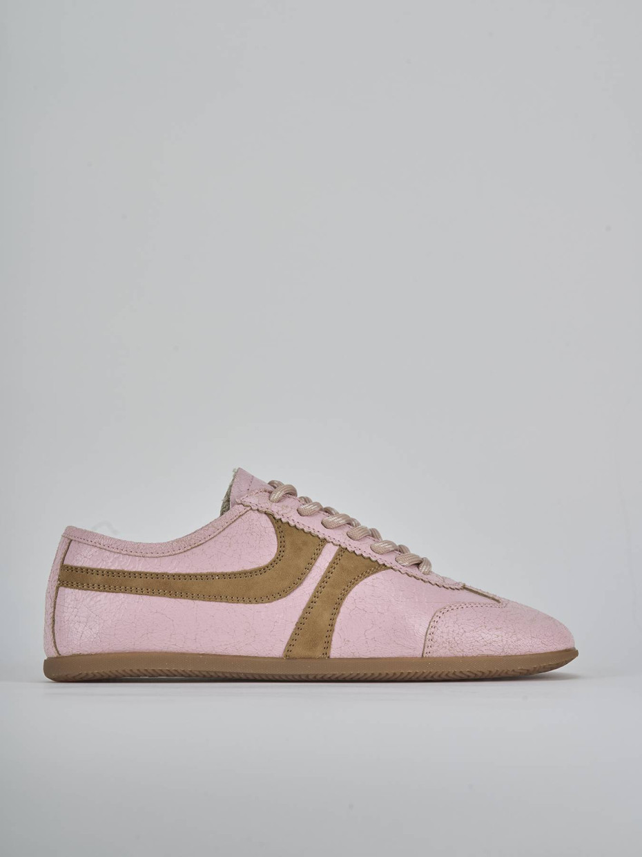 Sneakers pelle rosa