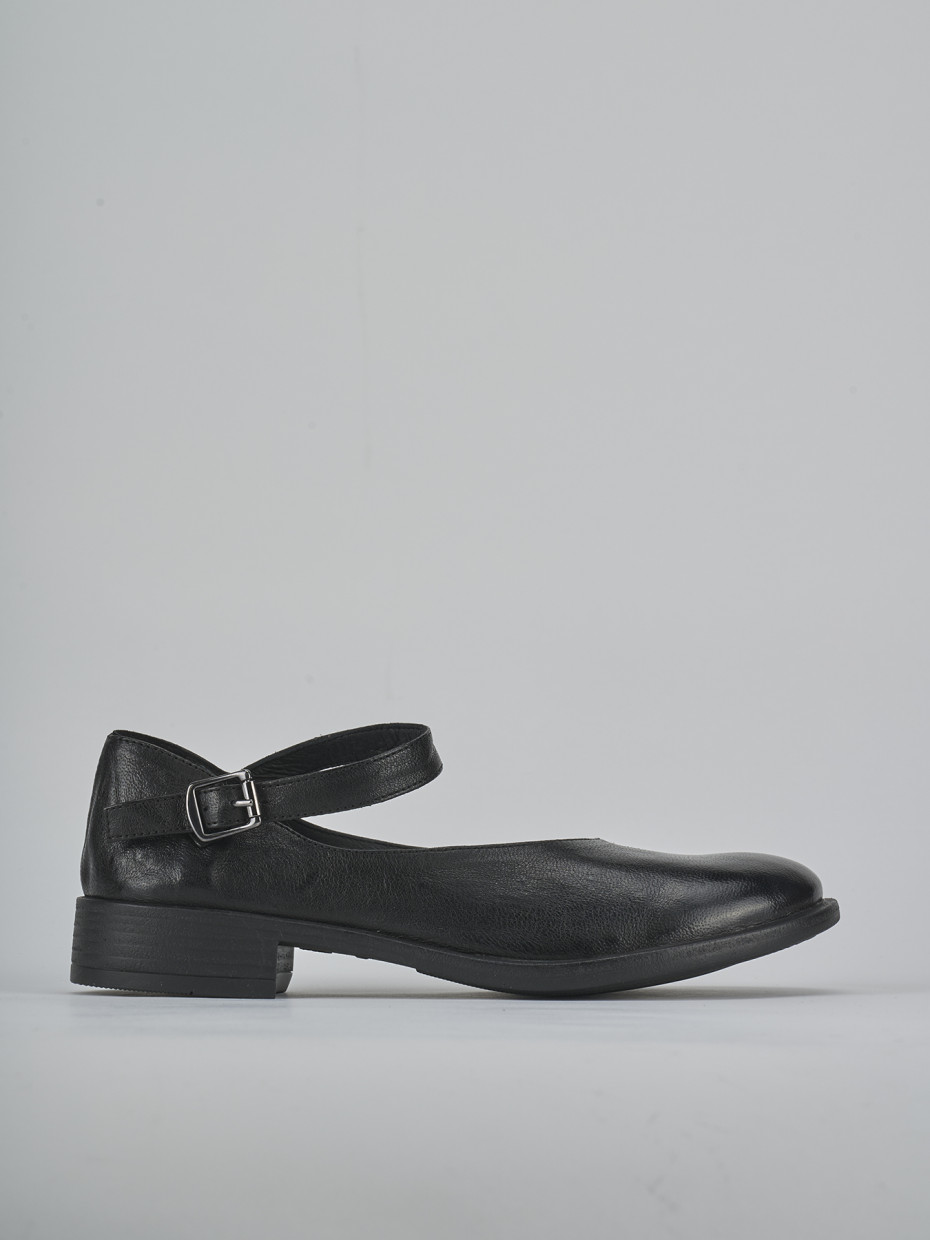 Ballerine tacco 2cm pelle nero