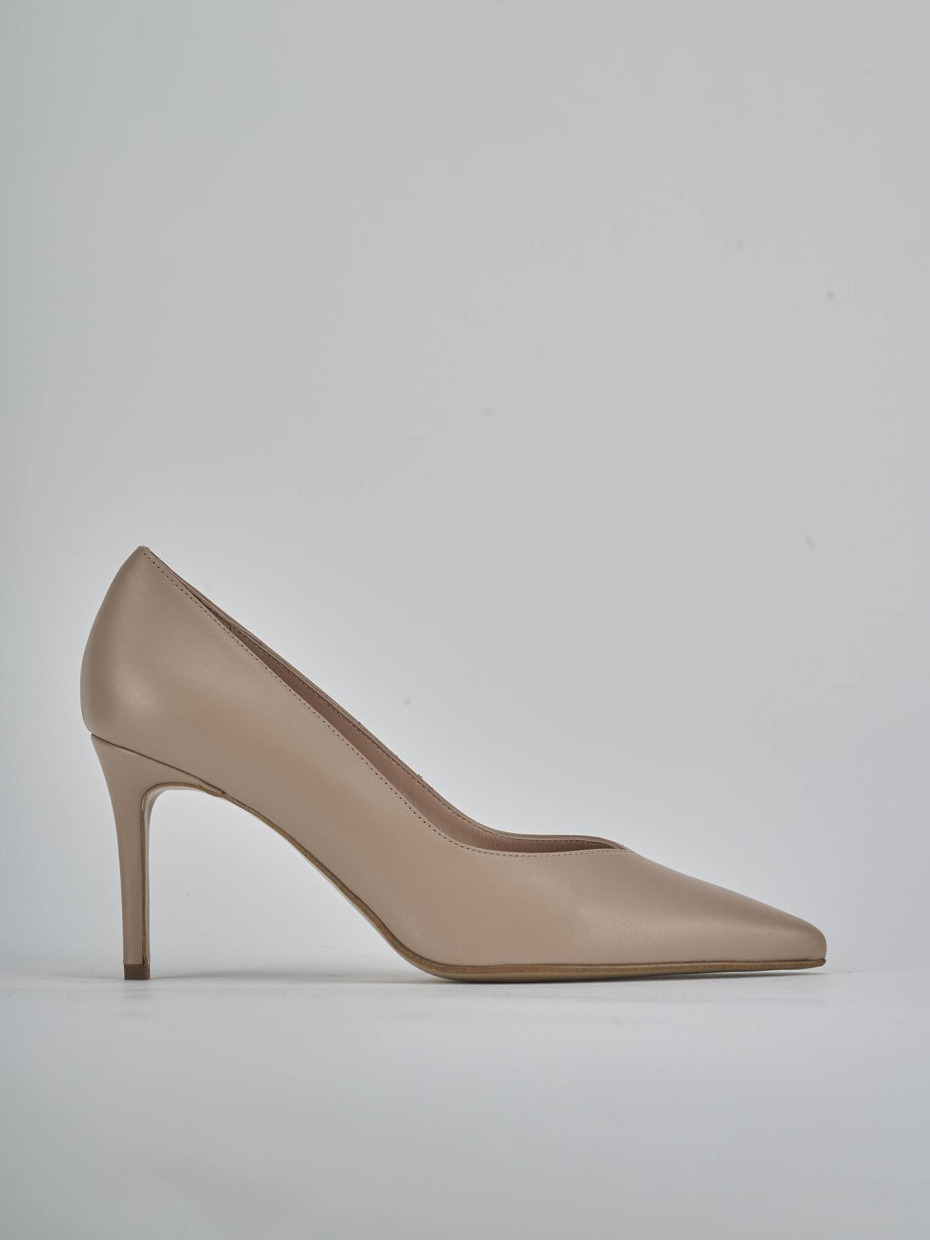 Décolleté e slingback tacco 7cm pelle rosa