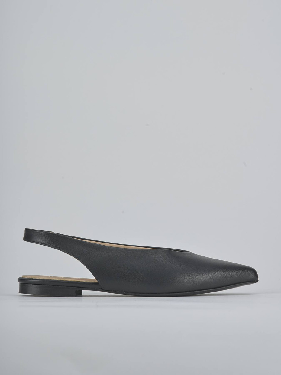 Ballerine tacco 1cm pelle nero