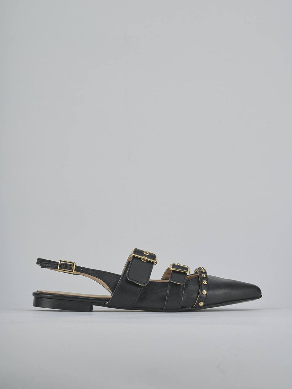 Ballerine tacco 1cm pelle nero