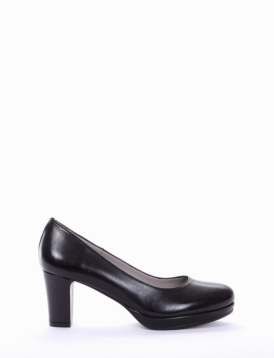 Pumps heel 5 cm black leather