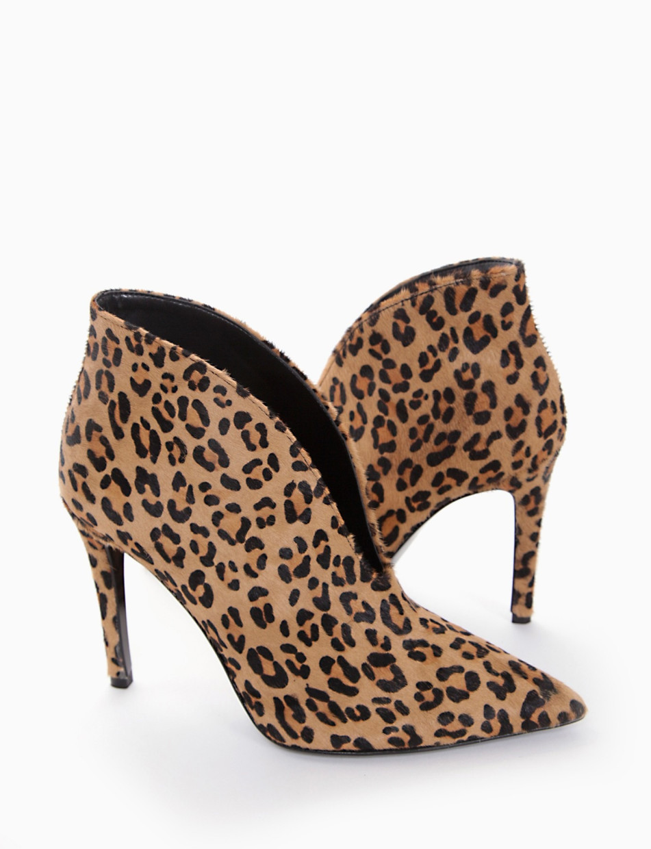 stivaletto tacco 10 cm leopardo