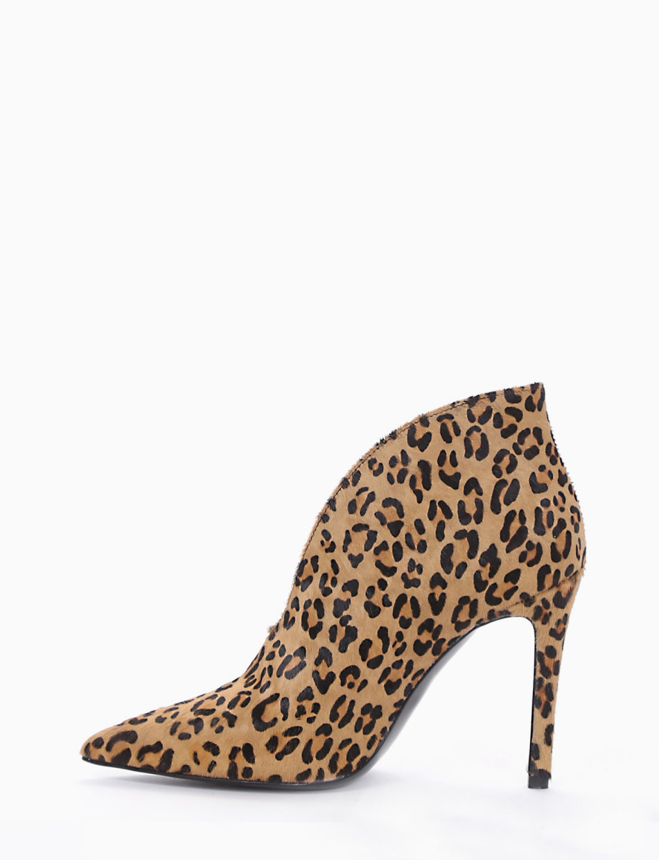 stivaletto tacco 10 cm leopardo