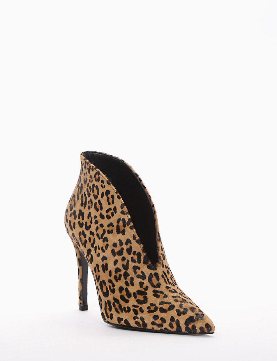 stivaletto tacco 10 cm leopardo