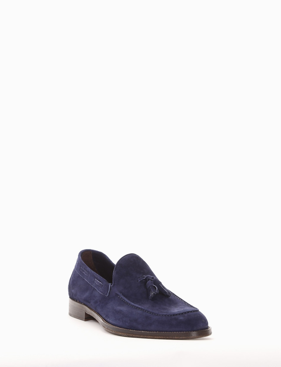 mocassino tacco 2 cm blu