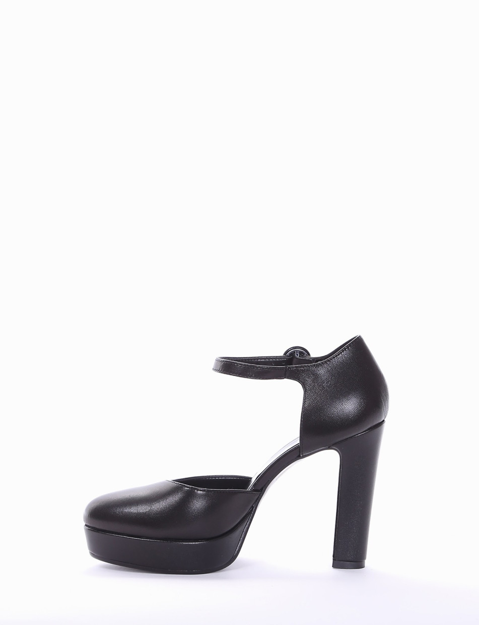 Pumps heel 9 cm black leather