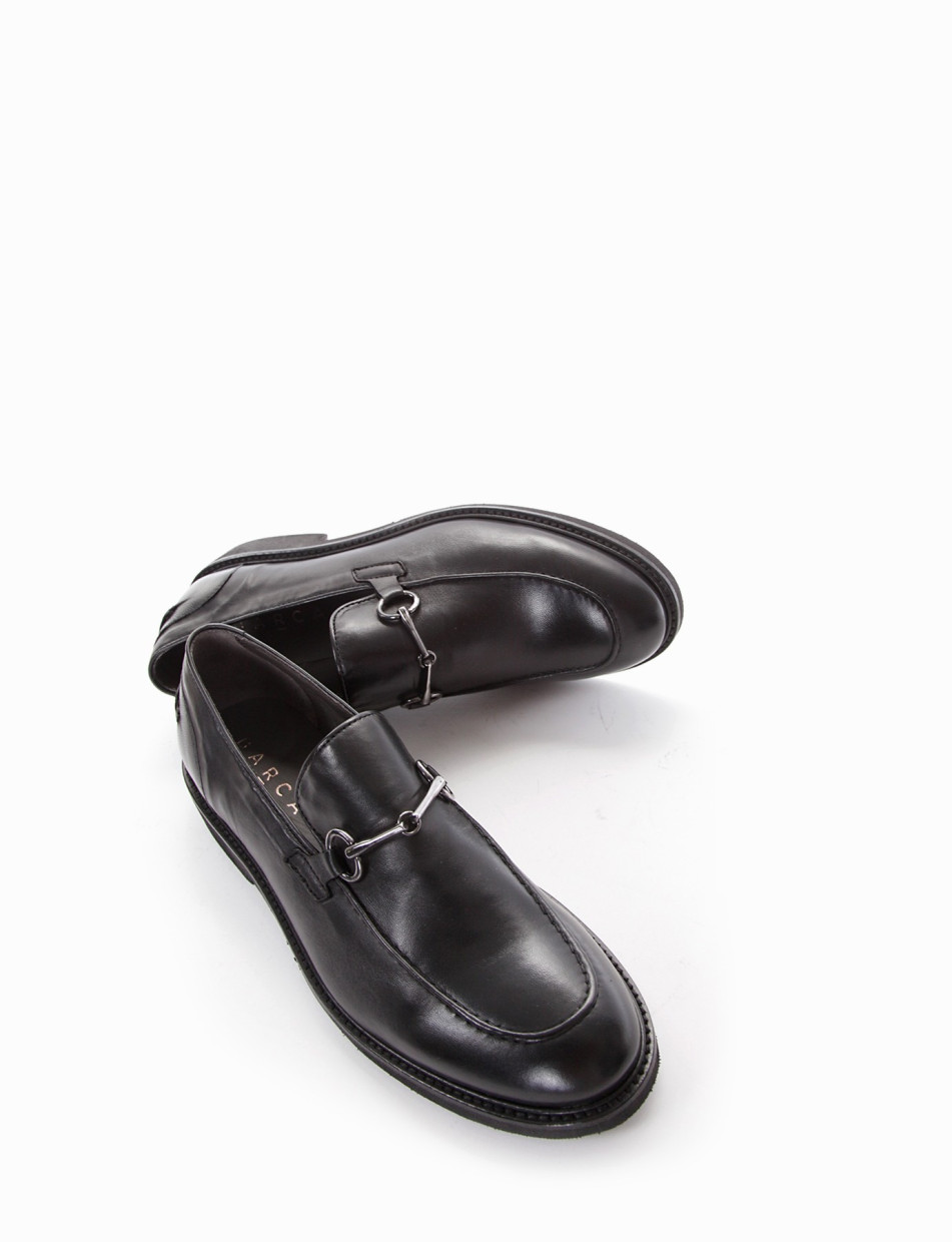 mocassino tacco 2 cm nero