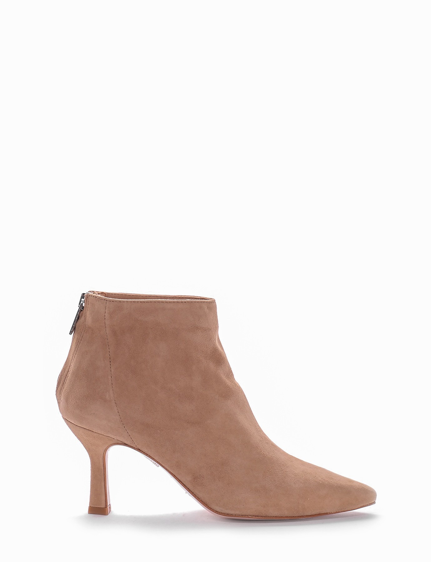 Beige kitten heel ankle hot sale boots