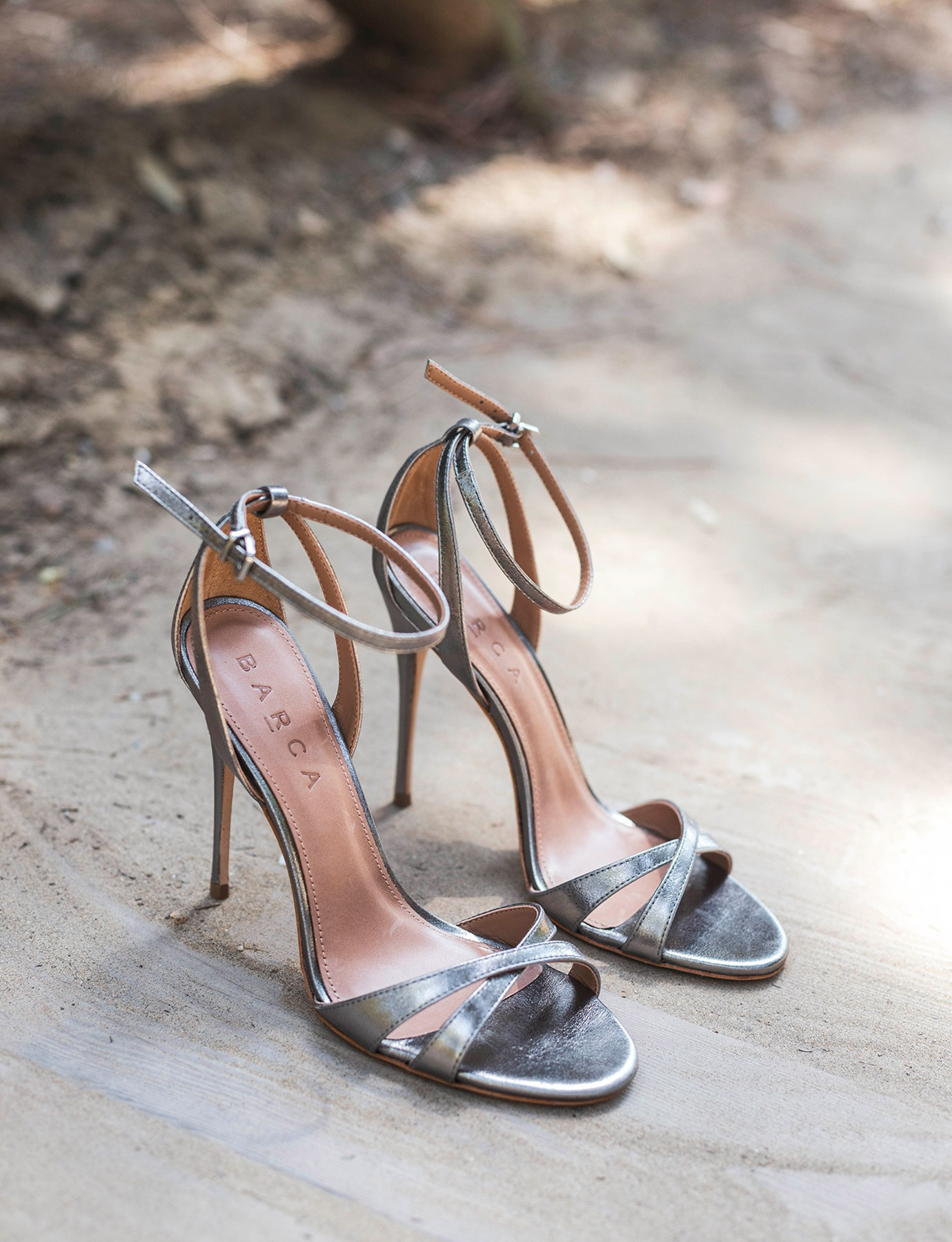 Dark silver sale sandal heels