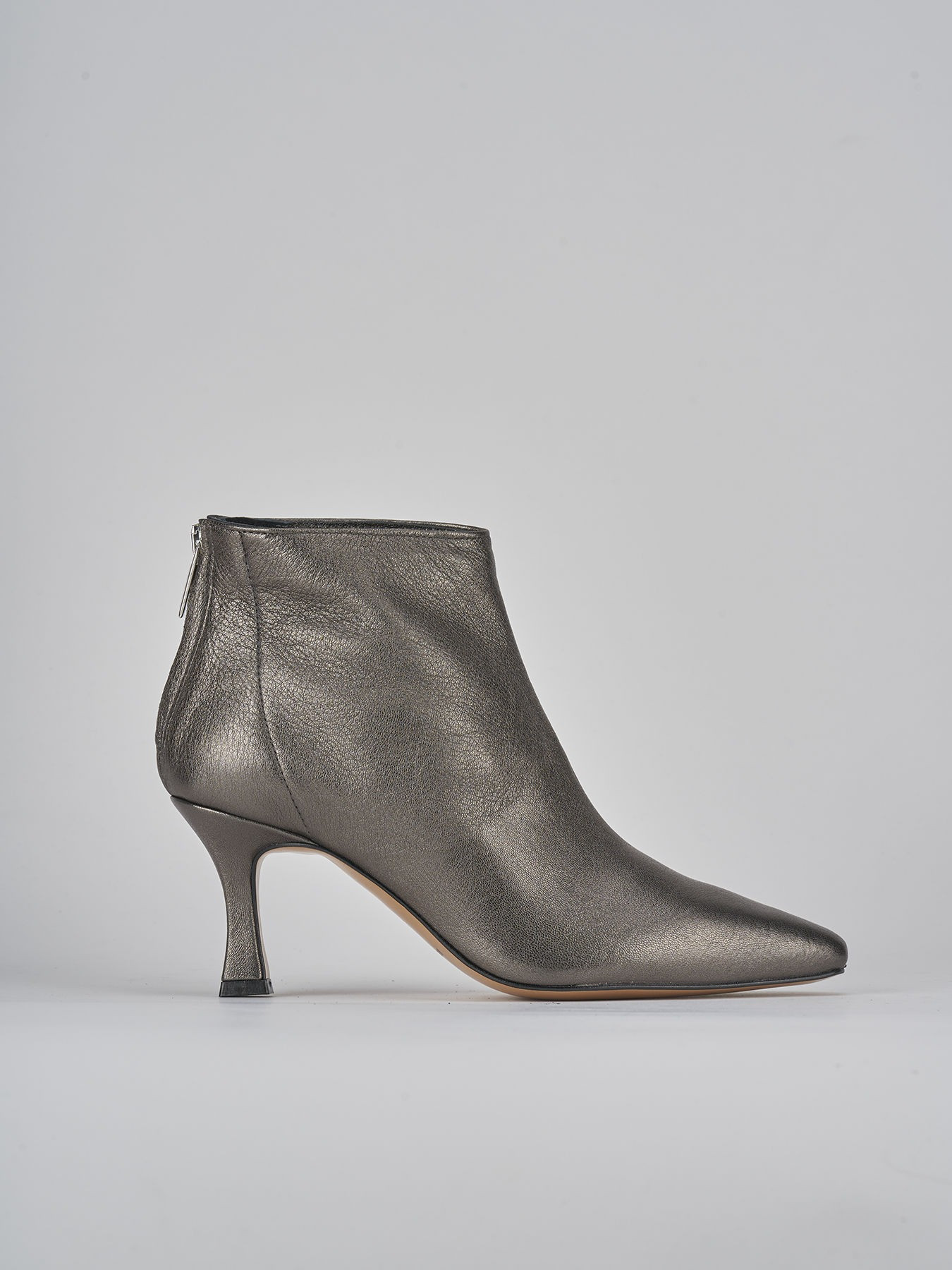 Grey leather clearance ankle boot